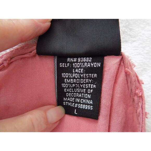 LIV Los Angeles boho top peasant blouse size Large embroidered - Picture 10 of 10